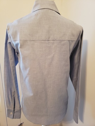 NWT Anne Klein AK Womens Blue Button Down Long Sleeve Basic Blouse Shirt 6 - Picture 6 of 6