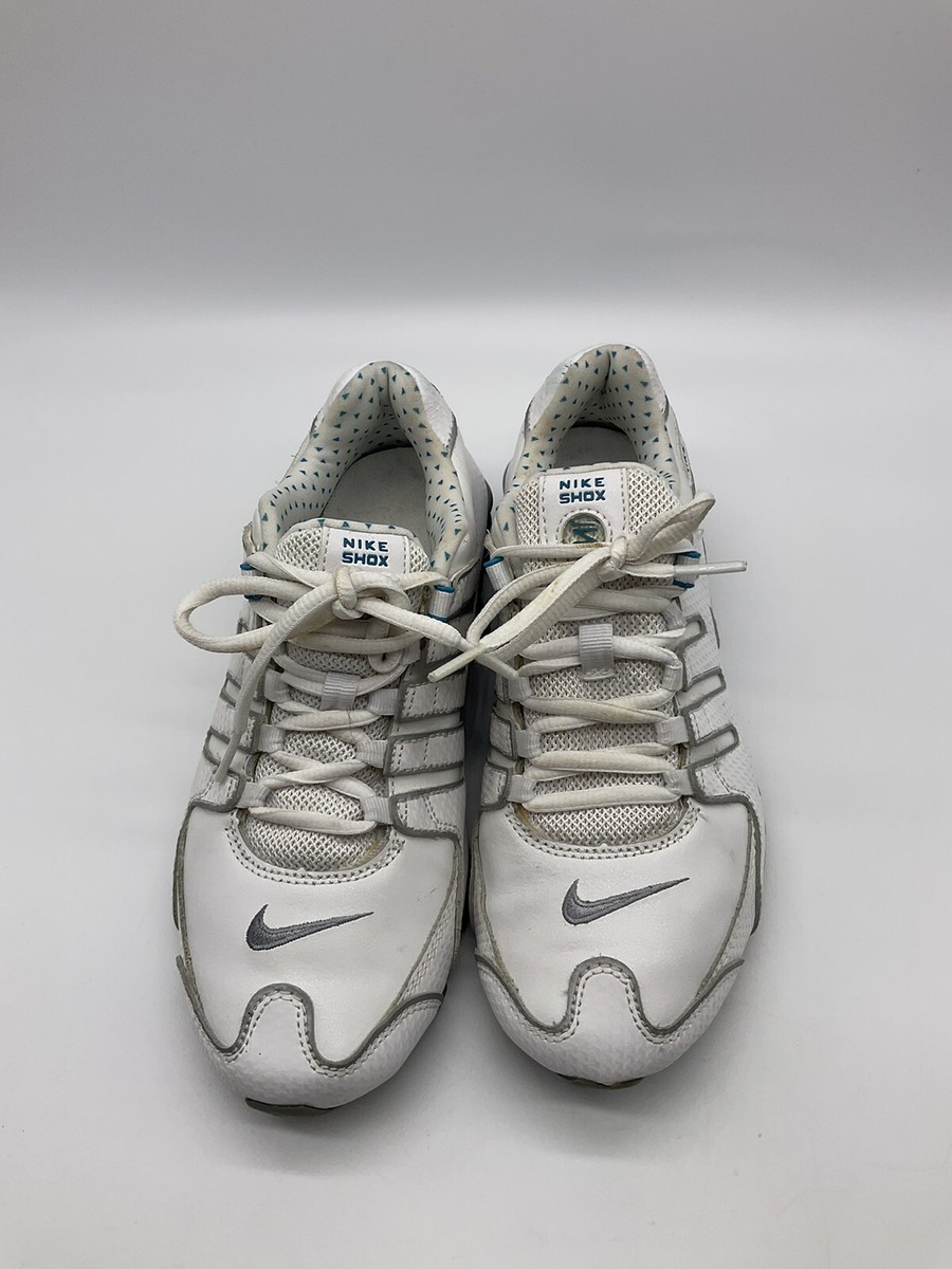 Nike Shox NZ Women's Size White Blue 488312-102 Athletic