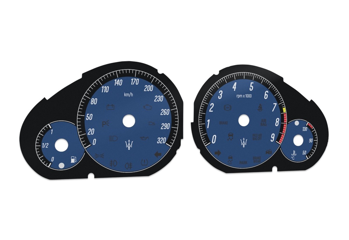 Maserati GranTurismo, Quattroporte - Speedometer dials MPH to KM/H