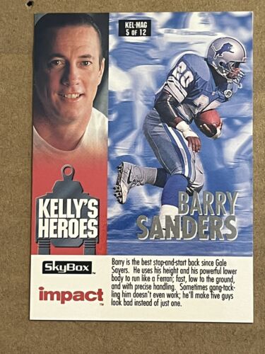 1993 SKYBOX IMPACT - KELLY'S HEROES BARRY SANDERS , MAGIC'S KINGDOM EMMITT SMITH - Picture 1 of 2