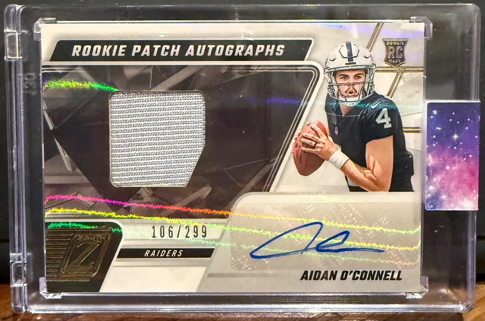 2023 Zenith Aidan O'Connell RPA /299 Rookie Auto Patch Raiders RC Panini #201