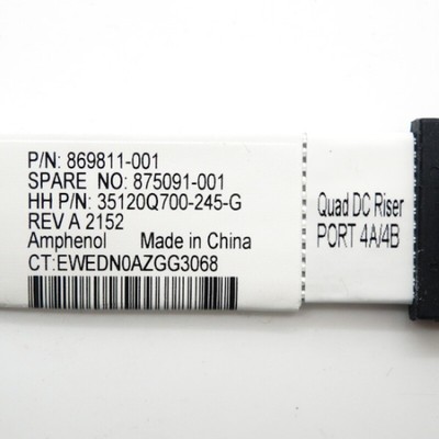HP 875091-001 4p SAS NVMe Riser Cable Kit - 869811-001 for sale 