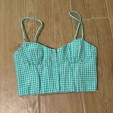 Zara Women s Gingham Corset Top
