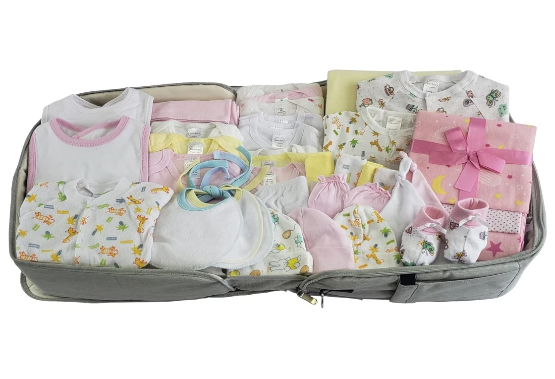 Bambini-Girls 44 pc Baby Clothing Starter Set with Diaper Bag Pink
Opens in a new window or tab