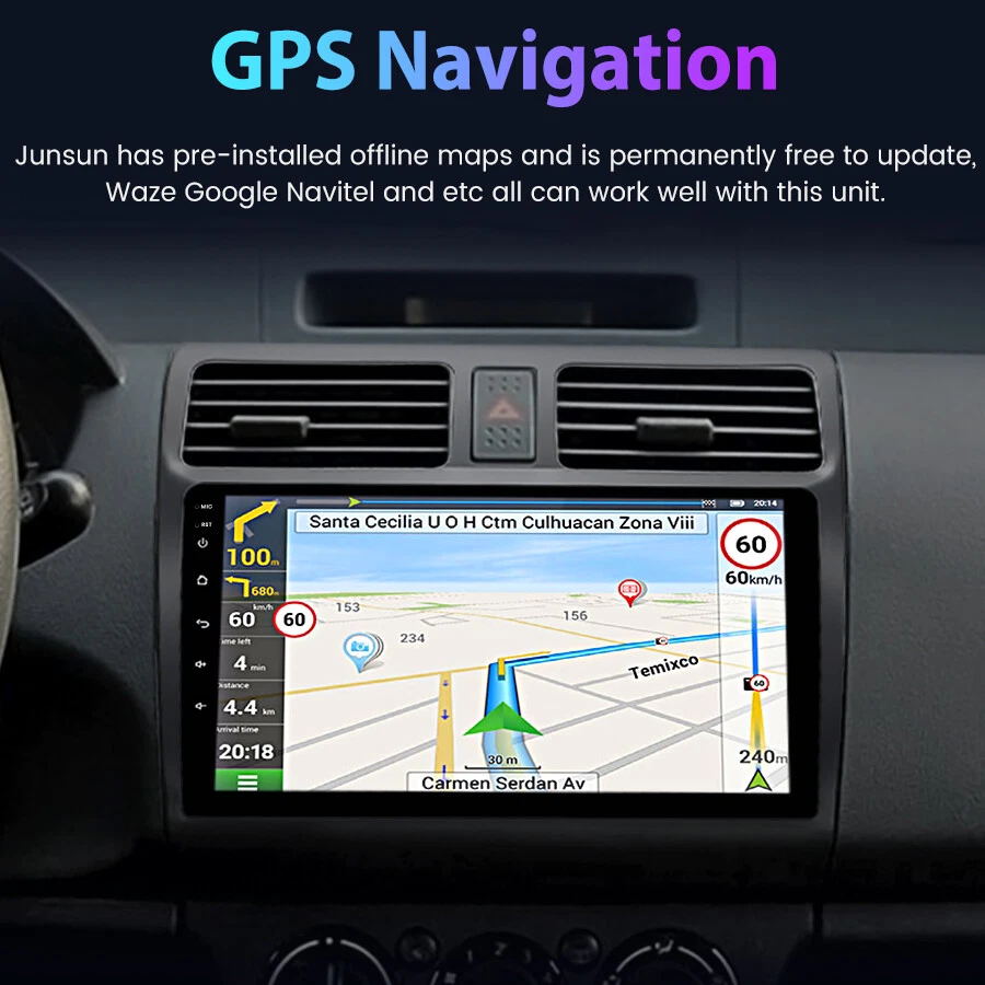 For SUZUKI SWIFT 2003-2010 1+32G Android13 Carplay Car Radio GPS Navi BT RDS+Fan Foto 4 de 4