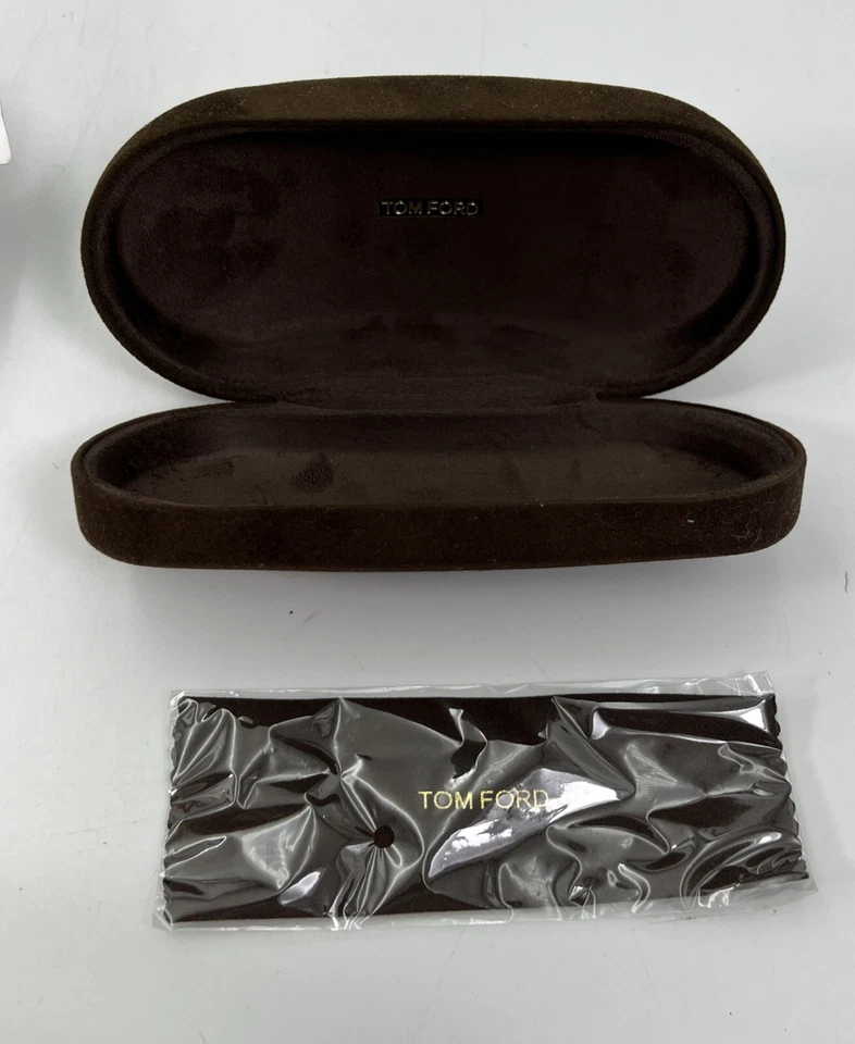 Tom Ford Marrón Gamuza Gafas SOLO Estuche con Paño de Limpieza Foto 2 de 4