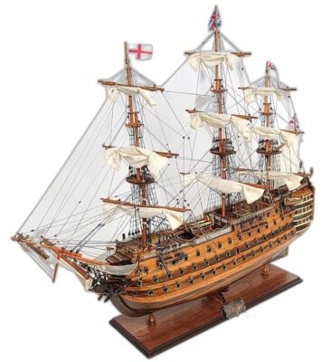 27 HMS Victory Hand Painted Ship Sculpture