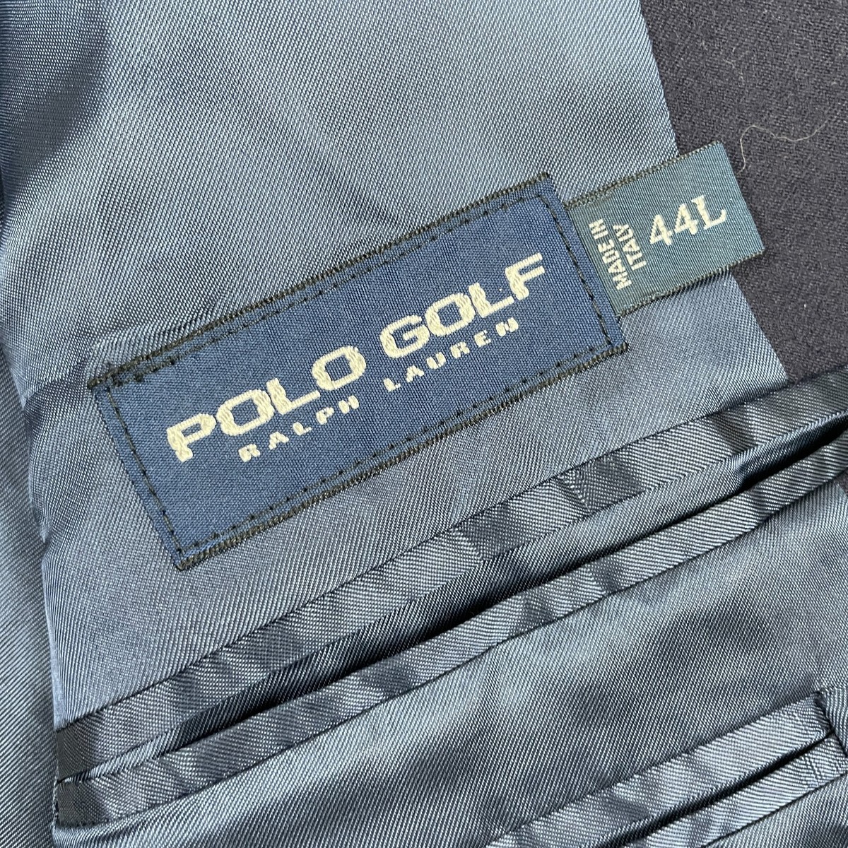 Polo Ralph Lauren Golf (44L) Navy Blue Gold Button Blazer