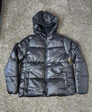NWT Ozark Trail Youth Puffer Jacket Size XL 14-16 Black Lightweight Hooded Coat