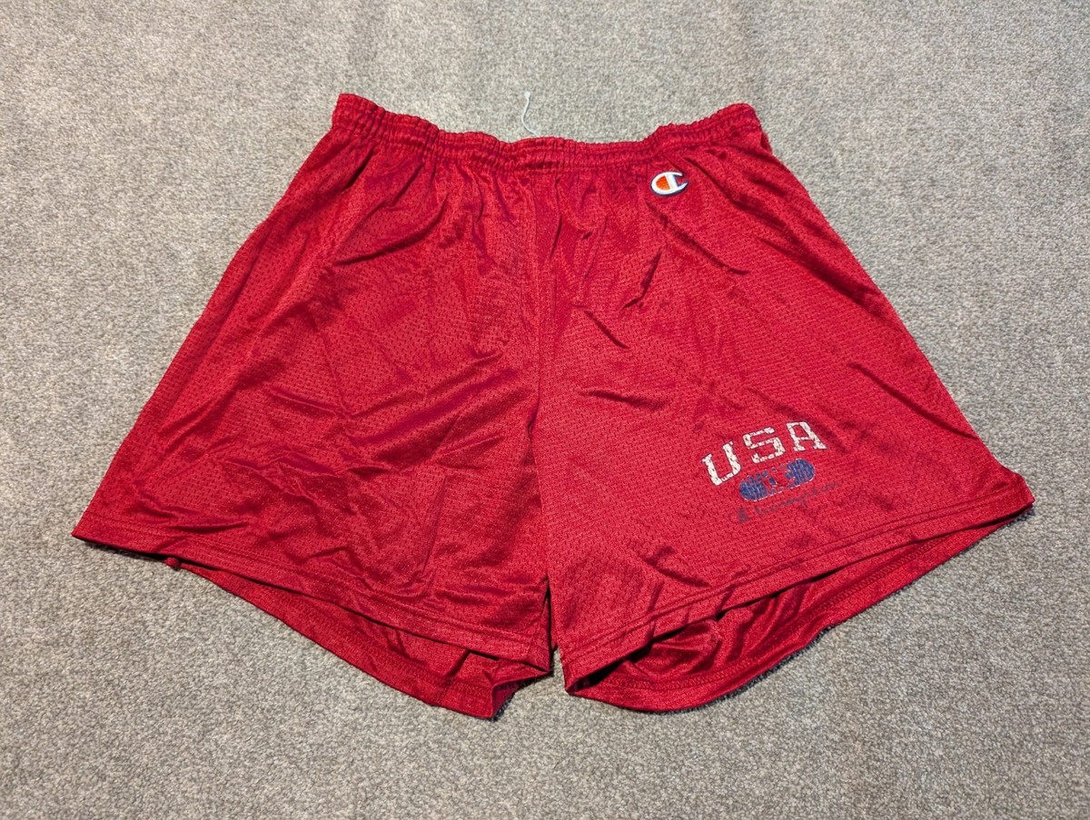 Athletic Shorts Red Champion Nylon Shorts Vintage Champion Shorts