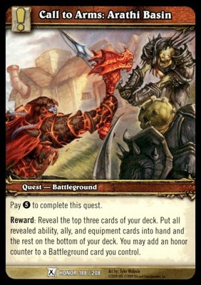 Call to Arms Arathi Basin 188/208 Honor 2009 World of Warcraft TCG NM