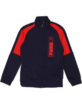 Puma Jungen Grafik Trainingsanzug Oberteil Jacke 11-12 Jahre Navy Blau Colourblock AA08