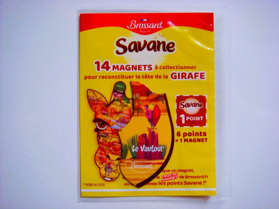 MAGNET SAVANE BROSSARD LA TÊTE DE LA GIRAFE À RECONSTITUER : LE VAUTOUR - Photo 1/1