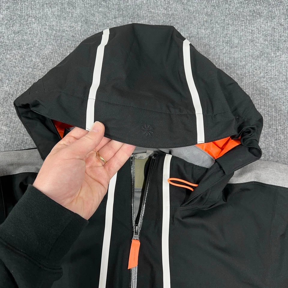 Athleta Jacket Women XL Black Ski Snow Recco Full Zip Hooded Insulated - Image 3 of 4