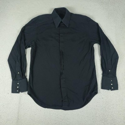 Robert Graham Shirt Mens Medium Black Dress Button Up Long Sleeve Formal Modern*