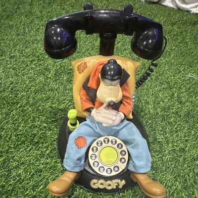 1990s Goofy s Animated Talking Phone - Vintage Landline Corded Telephone Tested