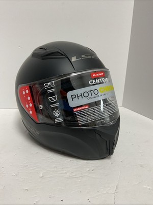 LS2 Centric Helmet W/ Photochromic Shield Matte Black - Medium