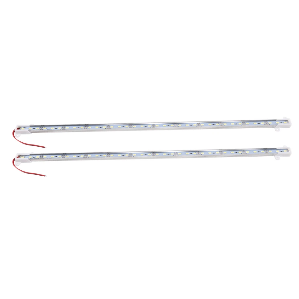 2x 50CM 12V 36 LED 5630 SMD Hard Strip Light Aluminum With End White U2R91319 - Image 3 of 4