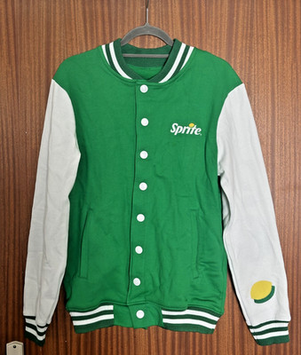 Sprite College Jacke S   Großer Rücken-Stick Zitrone   Official Promo   NEU