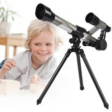 Reusable Kid Astronomical Telescope with Tripod Black 20-40X