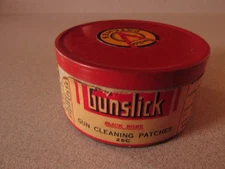 VINTAGE GUNSLICK SLICE BORE GUN CLEANING PATCHES 25C ***EMPTY***