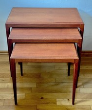 ❗️3 Danish Teak Nesting Tables Satztische Johannes Andersen CFC Mobler Silkebg❗️