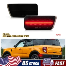 Rear LED Side Marker Light Red Lamp for 2021-2023 Ford Bronco Sport Badlands