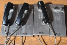 Allen Tel Products GB30638 V/P Wall AMP Vintage Stainless Wall Telephone Lot