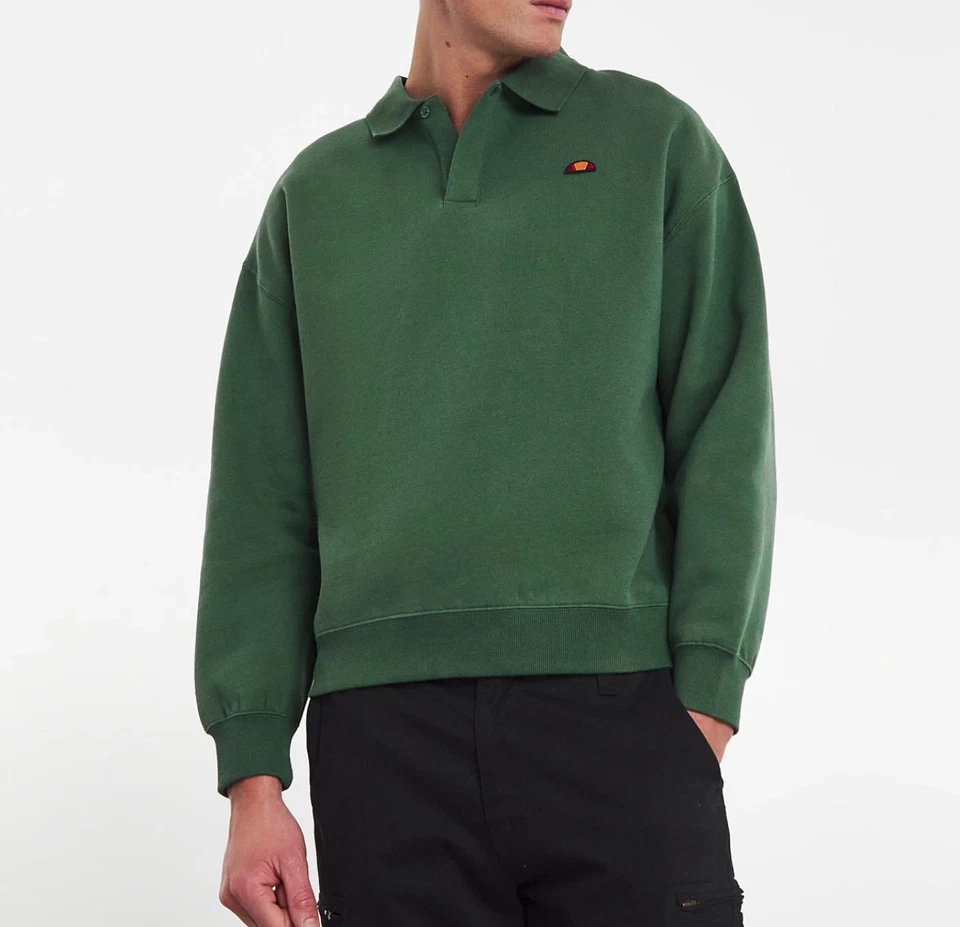 Sudadera de hombre Ellesse polar Etona verde oscuro - Nueva Foto 2 de 3