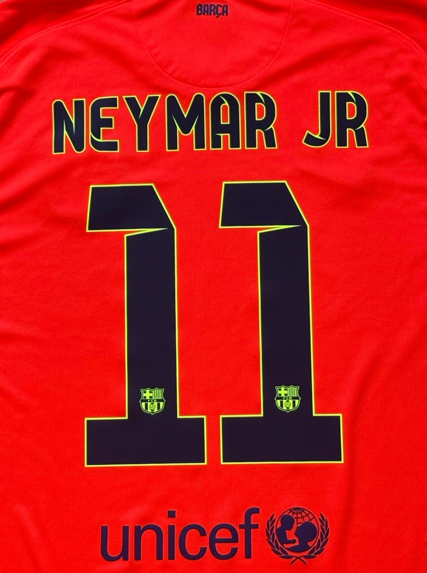 2014/15 Barcelona Away Jersey #11 Neymar Jr Medium Nike Long