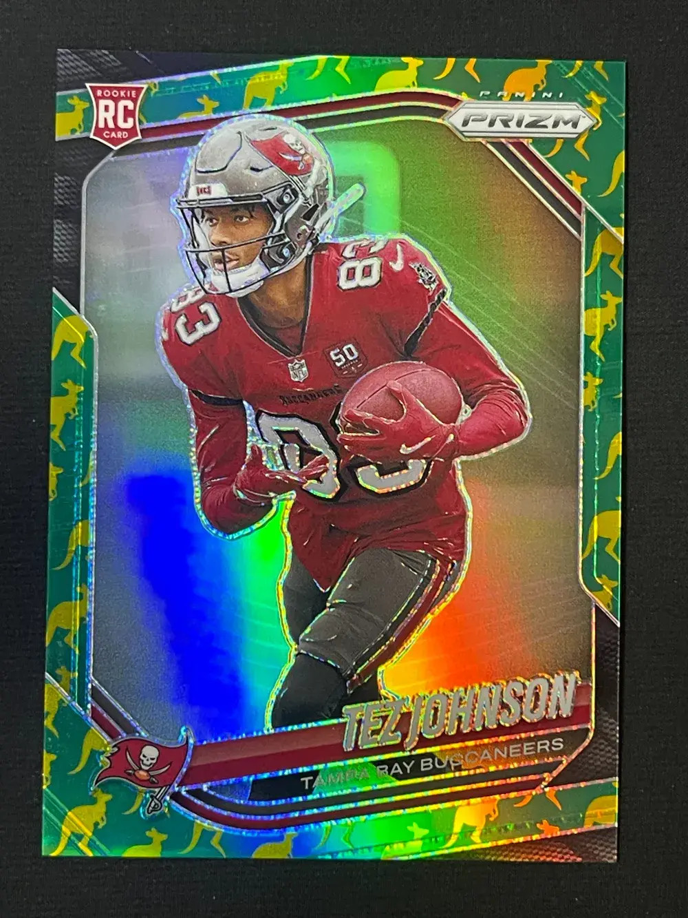 2025 Panini Prizm Rookie Kangaroo Prizm #381 Tez Johnson /61 (RC) YT92