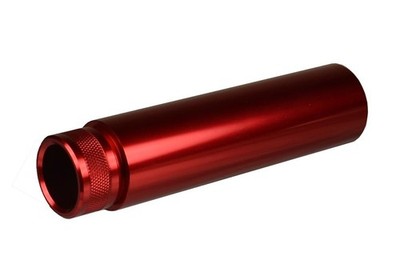 Red 5/8X24 TPI Slip Over Tube 6'' Muzzle Brake