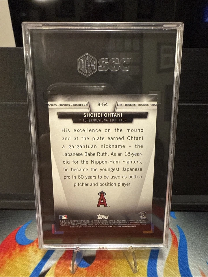 2018 Topps Salute Shohei Ohtani #S-54 Rookie SGC 10 bajo pop y baja tasa de gemas raro Foto 2 de 2
