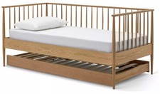 With Mattress: Habitat Chiltern Trundle Day Bed - Oak