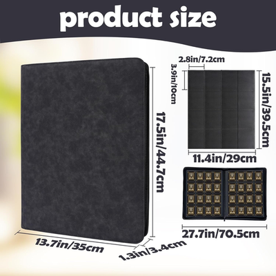 1000+ Pockets Trading Card Binder, 16 Pockets Trading Card Binder Ringless  Side