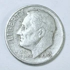 1946 P ROOSEVELT SILVER DIME - 90% SILVER - CIRCULATED COIN #5067