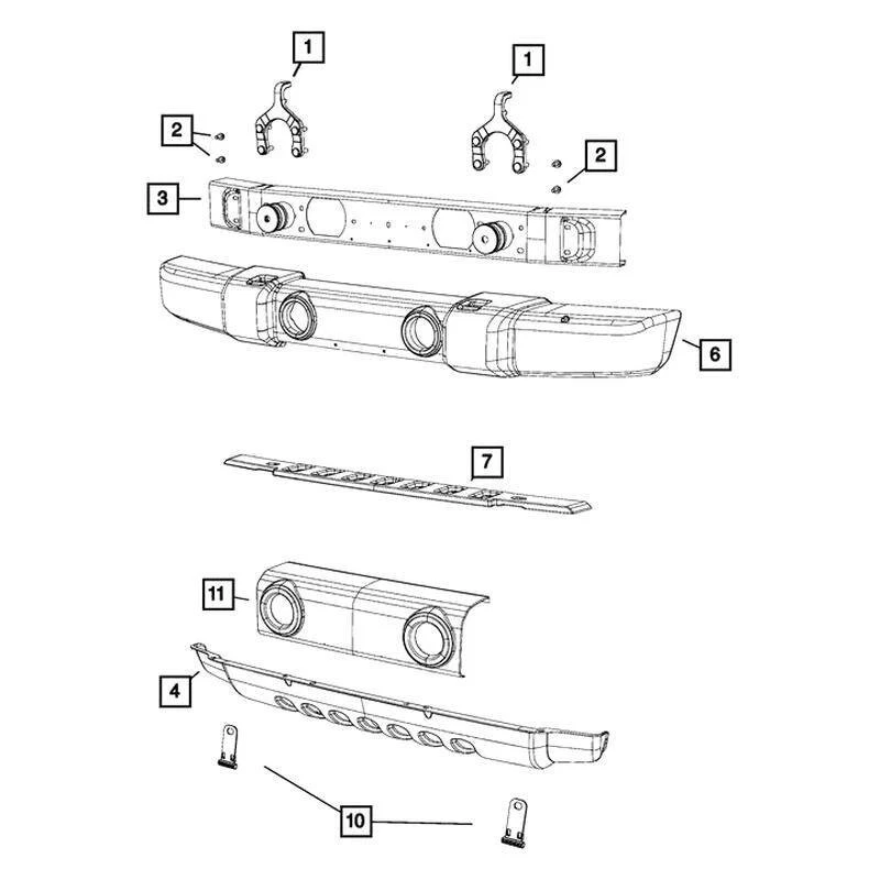 For Jeep Wrangler JK 2018 Jeep 1BE95XXXAD Front Valance Panel - Image 4 of 4