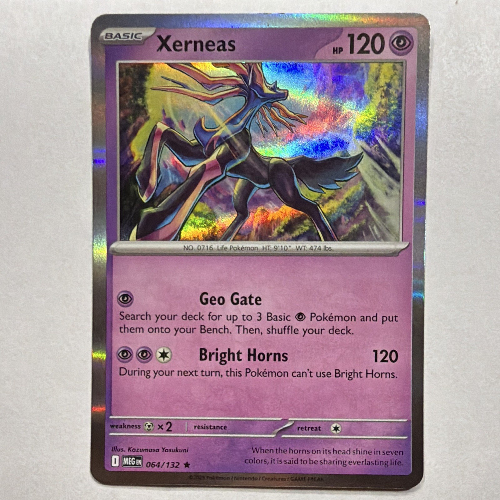 Pokemon TCG Xerneas Mega Evolution 064/132 Holo Rare English