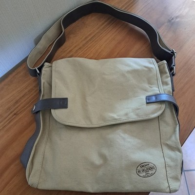 DKNY MEN Canvas Handtasche Cross Body Tasche Umhängetasche Bag Donna Karan NY