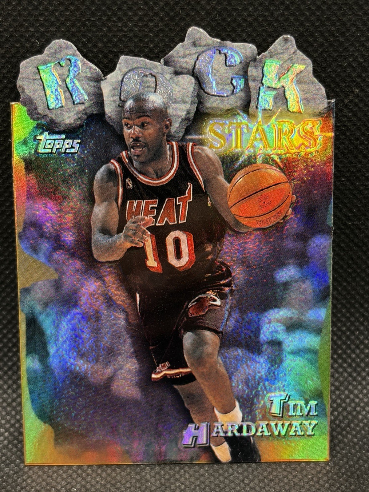 1997-98 Topps Rock Stars REFRACTOR Die-Cut Tim Hardaway #RS8