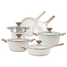 Non-Stick Cast Aluminum Cookware Set - Durable Kitchen Cookware for Everyday ...