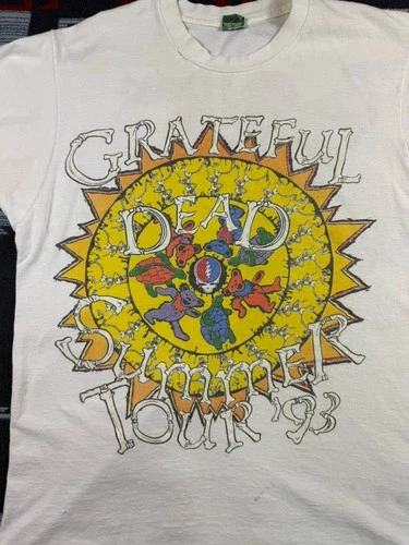 90s Grateful Dead T-Shirt Mens L/XL Summer Tour Sti 1990s vintage concert t-shirt, vintage, size XL, single stitch, B+ condition