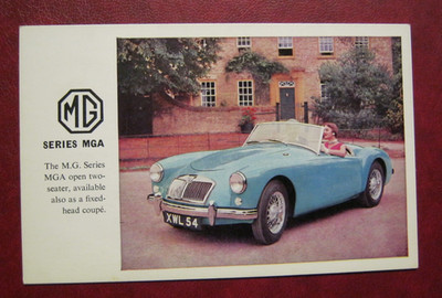 MG Series MGA Open Two Seater Postcard