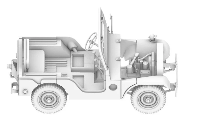 3D Printing 1/72 American M38A1 Jeep Unpainted - Image 2 of 4