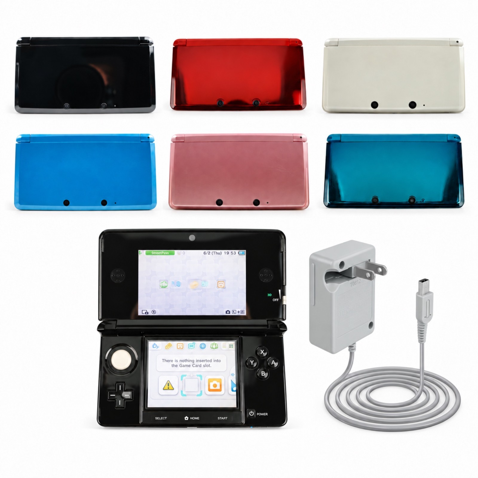Nintendo 3DS Console + 32 GB SD Card & Charger | Fully Tested | US Seller