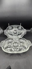 Set Of 2 Anchor Hocking Oval Divided Trays