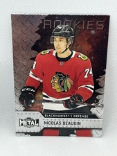 NICOLAS BEAUDIN 2020-21 Metal Universe RC #104 Chicago Blackhawks Rookie