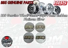 BBS Genuine Wheel Center Caps 70mm Emblem Platinum Silver P5624190 Set 4pcs