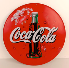 COCA COLA - INSEGNA IN PLASTICA - VINTAGE - DIAMETRO = 40 CM