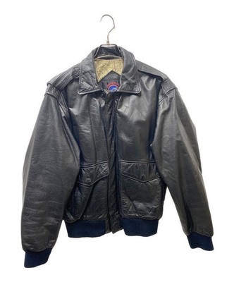 Authentic Hard Rock Cafe MAUI Lined Map Leather Jacket Ｍ Black Men  #4659